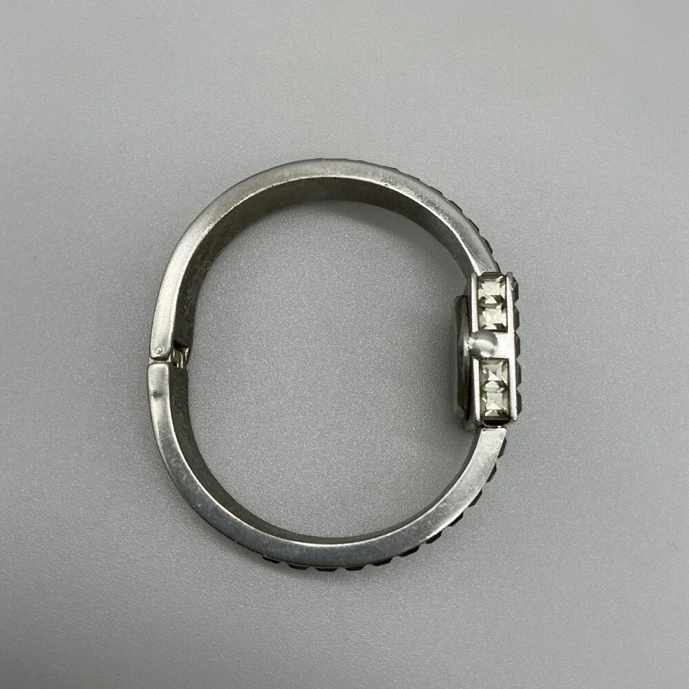 Xanadu Womens Watch 22mm MOP Dial Silver Tone Crystals Bangle New Battery 6.25